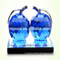Crystal Apple Shaped Blue Perfume Bottle